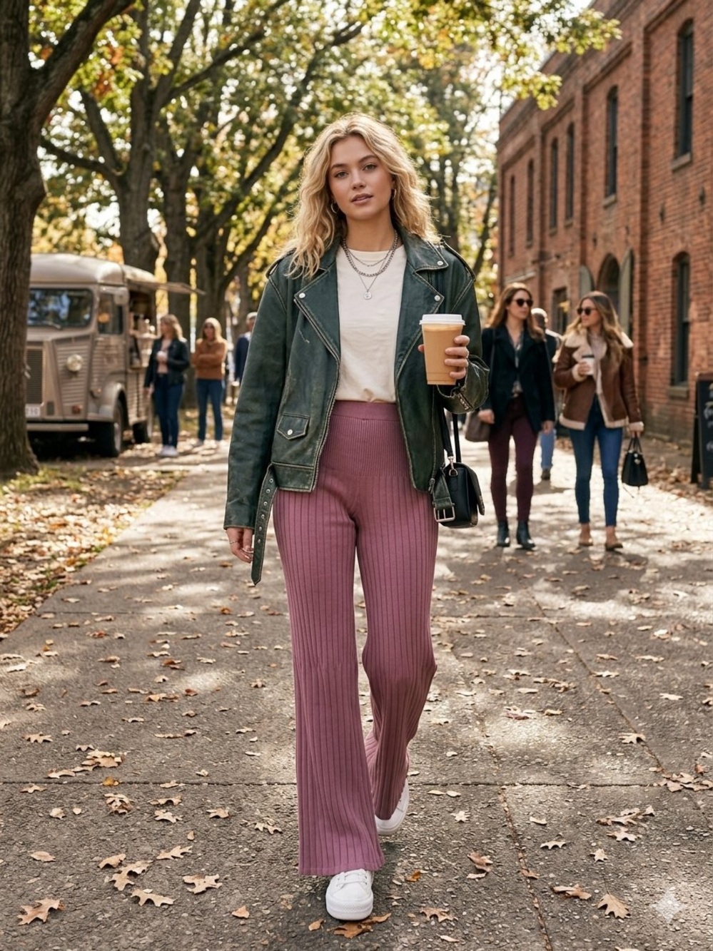 Free People Santa Clara Ribbed Knit Wide Leg Loungewear Pants Mauve XS
